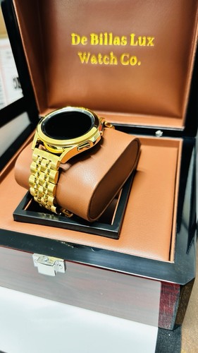 Custom 24k Gold Plated 20mm Stainless Steel Link Band For Samsung Galaxy 4 5 6 7 - Zdjęcie 7 z 7