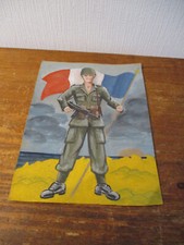 KRIEG ALGERIEN ZEICHNUNG FÜR POSTERPROJEKT FÜR DIE TERRITORIALEN EINHEITEN 1959