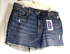 Levi Denizen Denim Shorts Size 18 Fray High Rise Stretch NEW WITH TAG