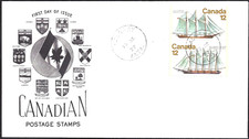 🍁Canada  #745 / 746  SAILING VESSELS  Fine    Used 1977 First Day Cover
