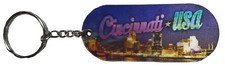Cincinnati Ohio Oval Double Sided 3D Key Chai...
