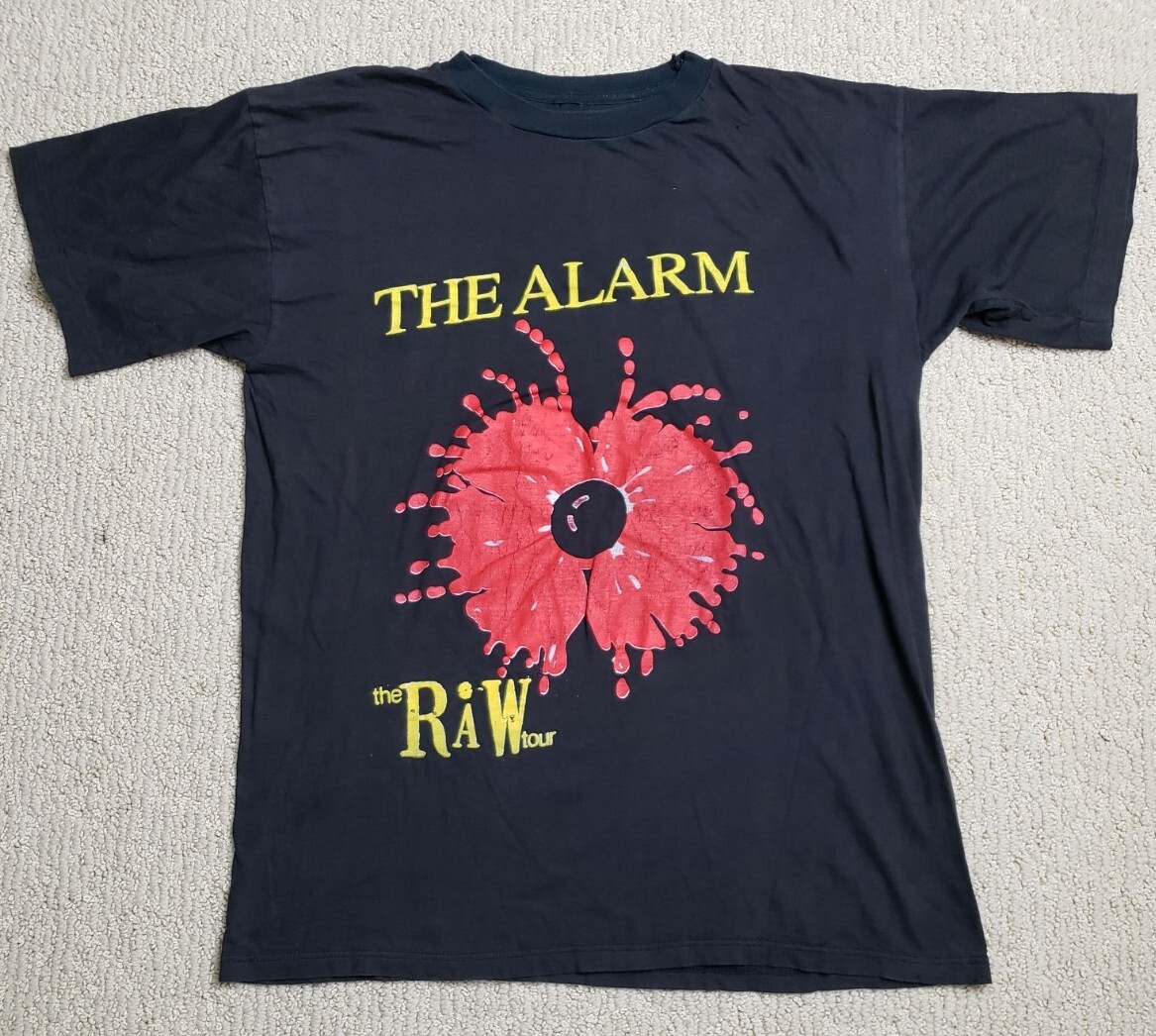 Vintage The Alarm 90s RAW Tour Black Logo Graphic T S… Gem