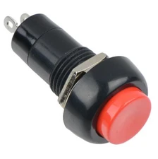 5 x Red On-Off Latching Round Push Button Switch 12mm SPST