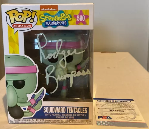 Rodger Bumpass Squidward Tentacles Spongebob Squarepants #560 Signed Funko PSA