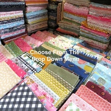 Fat 1/4's ~ Florals, Blenders & 'Pretty Kitty' Cats By Riley Blake Cotton Fabric