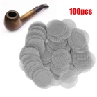 100 Pipe Screens Stainless Steel Metal Tobacco Smoking Pipe Filters 3/4 Inch