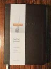 HARBOR Leather Journal 192 Lined pages BROWN 4”x6” **NEW**