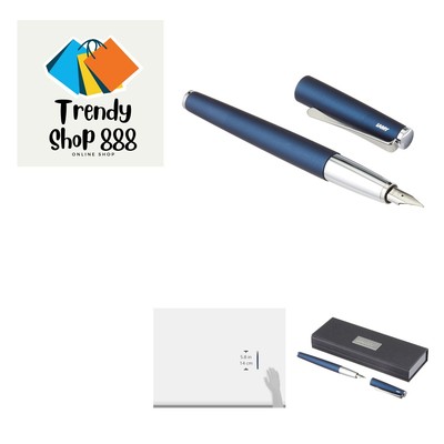 Imperial Blue Studio Fountain Pen with Extra-Fine Nib and Blue Ink