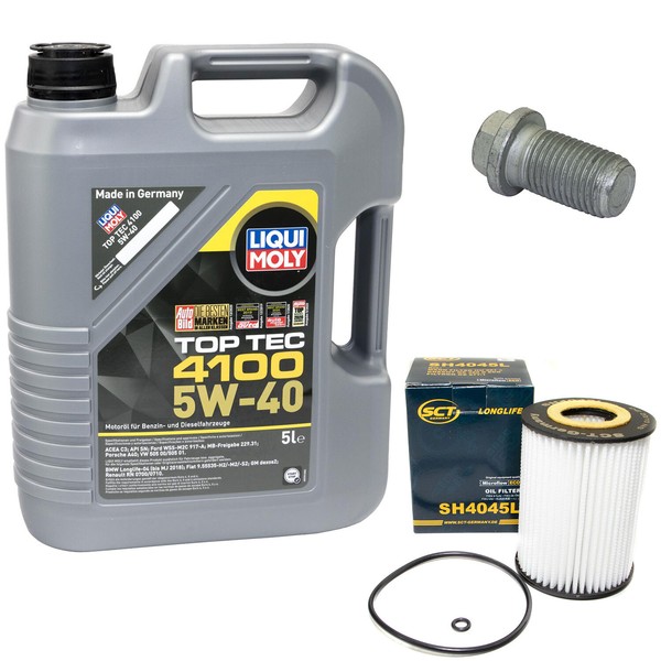 MotoröL ÖLfilter SH4045L 5W40 5 Liter + ÖLablassschraube FüR Chrysler Mercedes-image