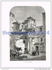 TEMPLE OF MINERVA, ROME, ITALY, BOOK ILLUSTRATION/PRINT, c1891
