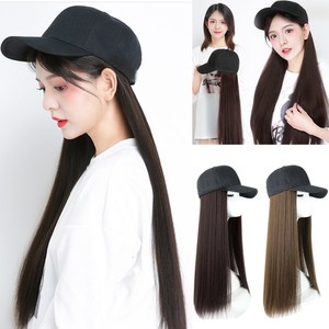 Baseball Cap With Synthetic Hair Extension Long Hair Wig Hat Ebay