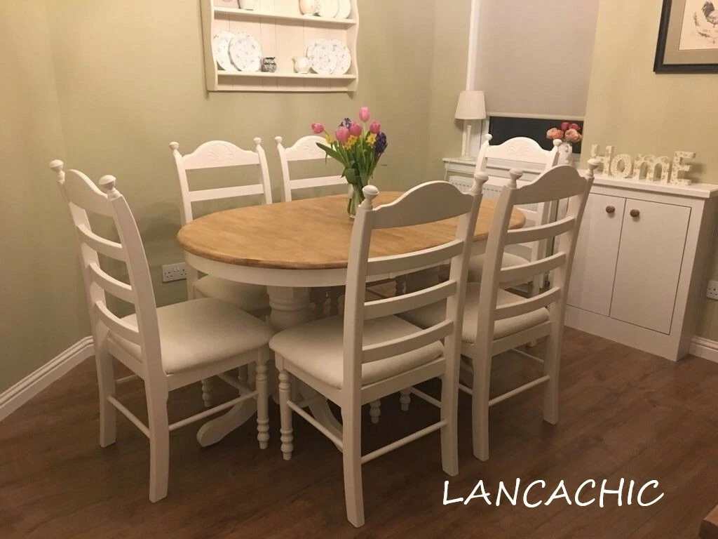 Shabby chic 2024 extending dining table