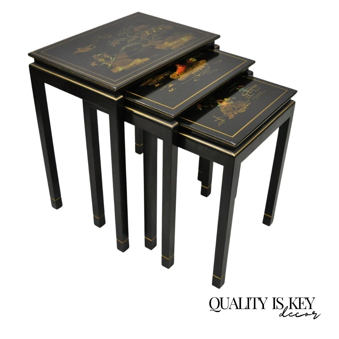 Black lacquer side table outlet