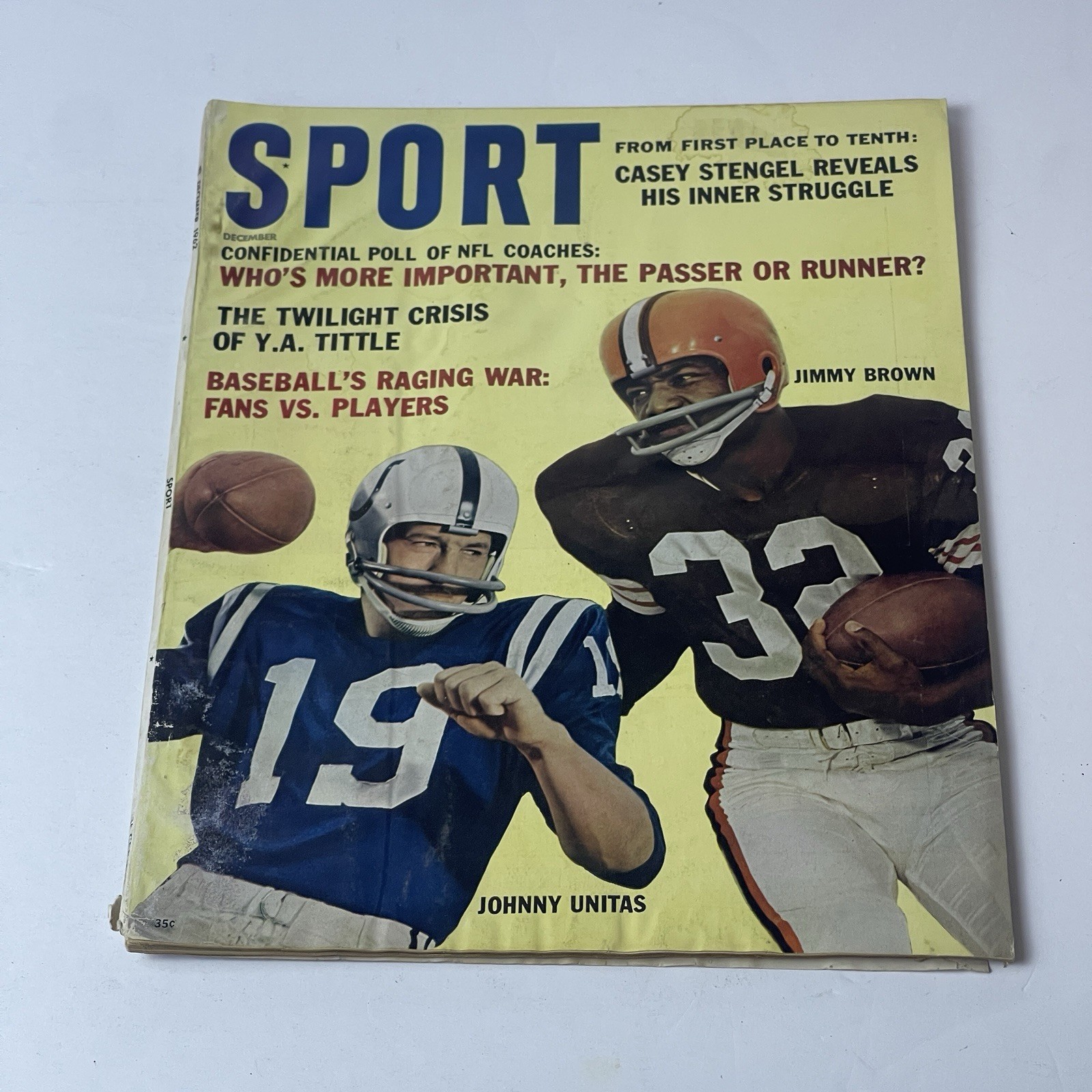 SPORT Magazine December 1962 Johnny Unitas Jim Brown NFL Vintage Original