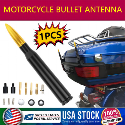 1PACK 5.3'' MOTORCYCLE BLACK+RED ANTENNA FOR HARLEY DAVIDSON 89-22 STREET ROAD