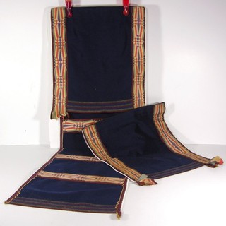 1910s NATIVE AMERICAN OSAGE INDIAN RIBBONWORK DECORATED BREECH CLOTH & TAIL