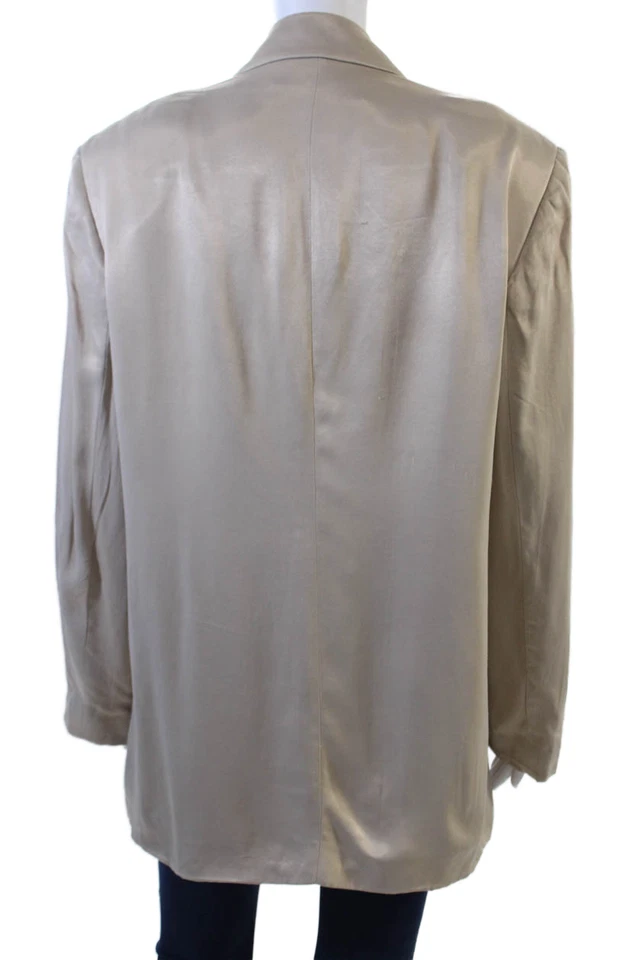 Chaqueta Blazer Zara Para Mujer Mangas Largas Forrada Un Botón Beige Talla L Foto 4 de 4