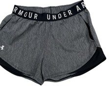 Under Armour Women's Heat Gear UA Play Up 3.0 Twist Shorts Black Gray Size S