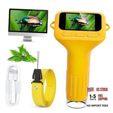 Digital Microscope for Kids, 2" Screen 1000X Handheld Microscope HD 2"-Yellow