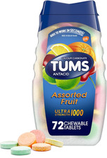 Tums Ultra Strength 1000 Assorted Berries Antacid Tablets, 72 Ct