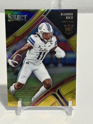 Rashee Rice 2023 Panini Select Draft Picks Gold Prizm  Rookie Card 4/10 SSP SP 