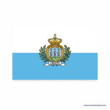 San Marino Flag Sticker Decal Car Bumper Truck Motorcycle Vinyl 5x3 USA Made