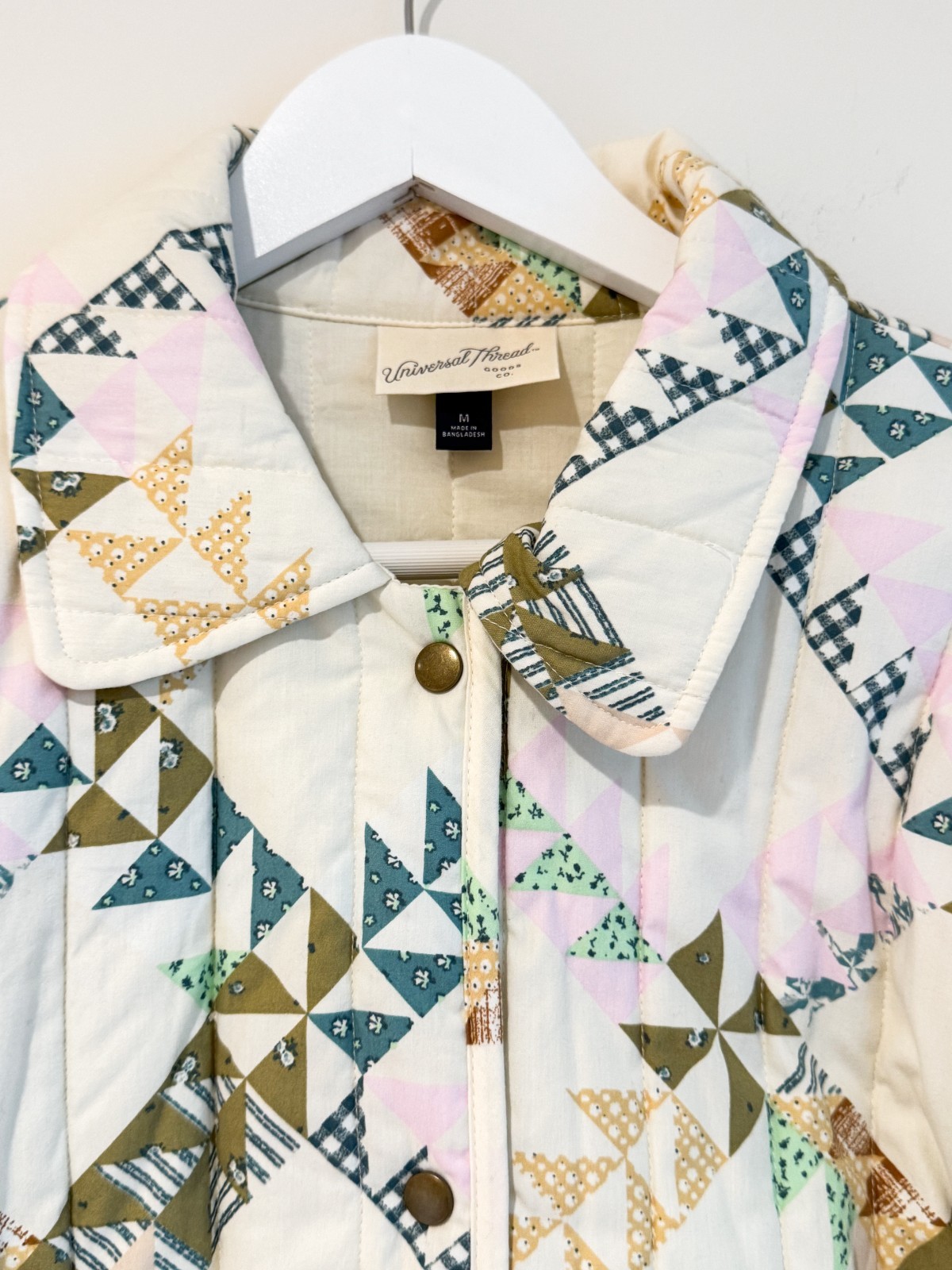 Universal Thread Quilted Patchwork Jacket, Size M - image 3