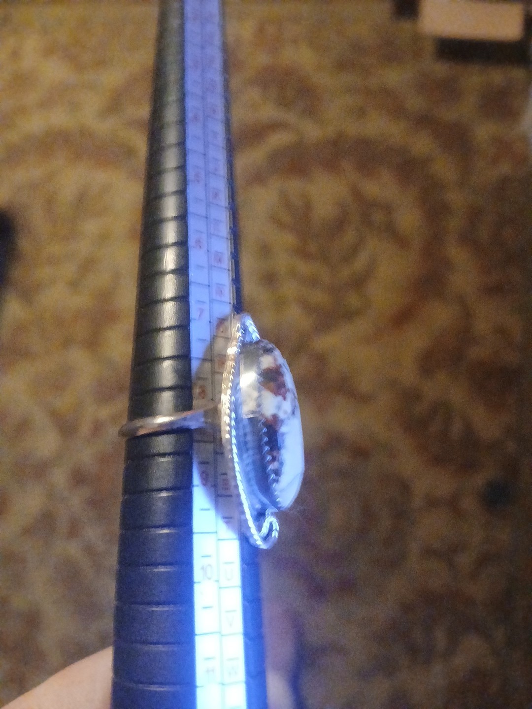 sterling silver Agate Native Handmade Signed Ring… - image 4