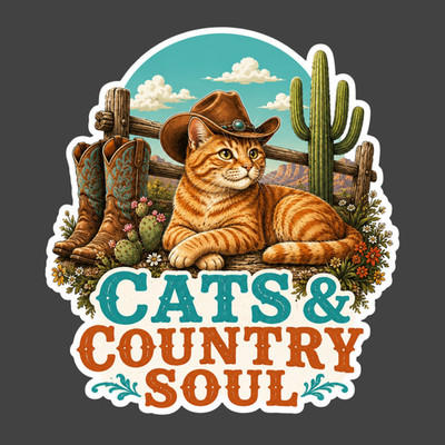 Cat Sticker Vinyl Decal Cats & Country Soul Western Farm Cat Lover Gift