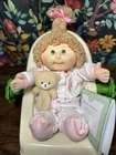 Cabbage Patch Kid/Girl/ Wheat Loops/braid/ Green Eyes/Dimple/CLEANED/Certificate