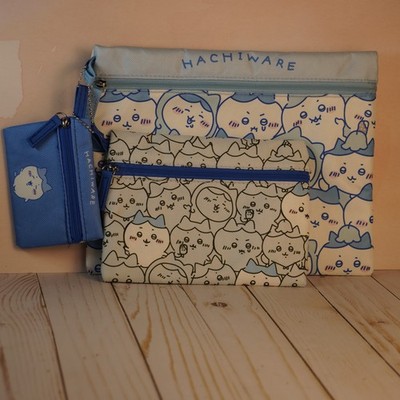 New CUTE Chiikawa Triple Pouch Set Hachiware Limited Anime Character Kawai NEW
