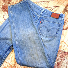 Levi's 502 32X33 Classic Regular Fit Jeans Leather Patch Vintage Made in JAPAN