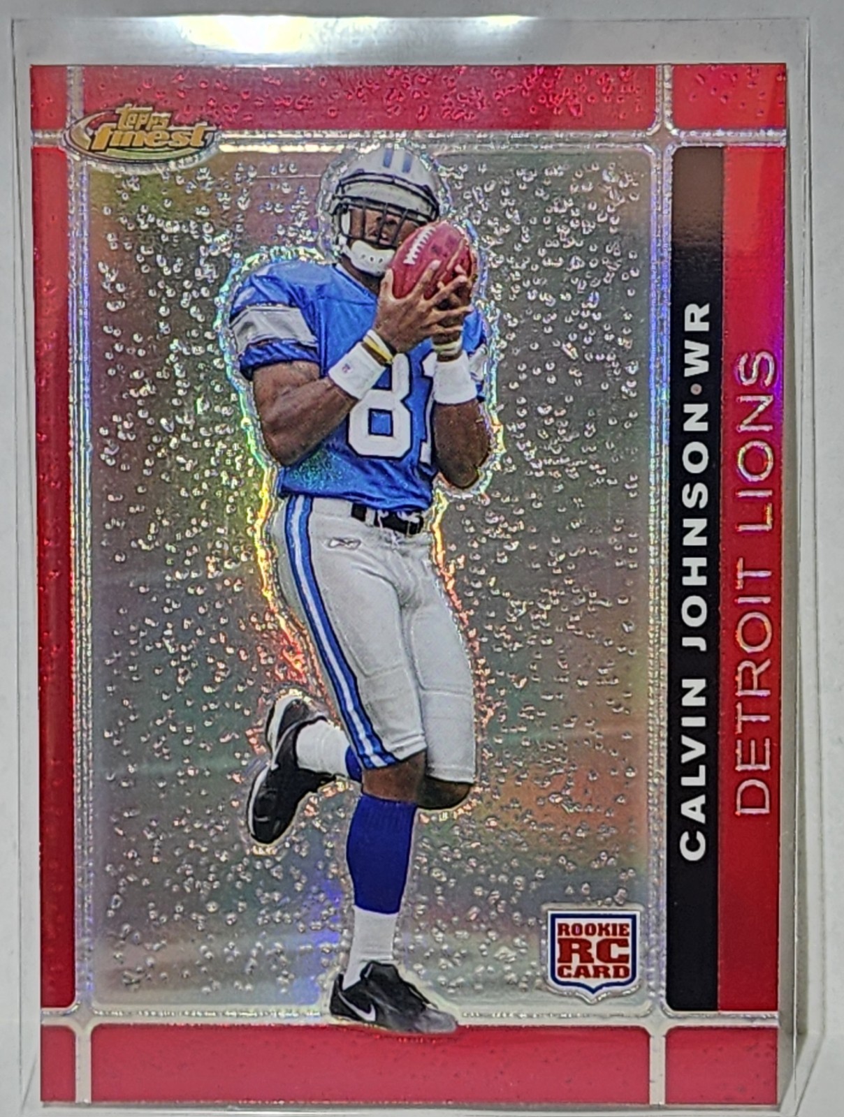 2007 Topps Finest Calvin Johnson Red Refractor #135