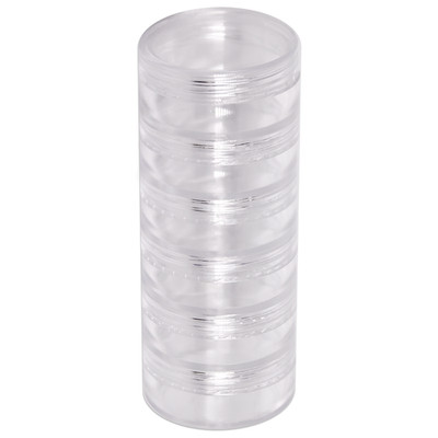 Beauticom 10G/10ML Transparent Stackable Jars Round Plastic Container Clear Lid