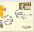 FRANCE 1957 FDC Thenard Chemist SIGNED Designer *GANDON* First Day Cover RF330