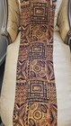 African Style print long scarf  54" by 13" Rust & Black — photo 1