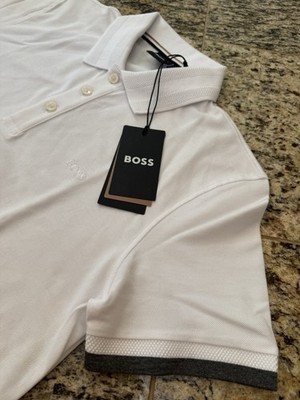 hugo dress shirts by Hugo Boss Men's Modern-Fit Shirt down collar Mens Shirts Hugo Boss White