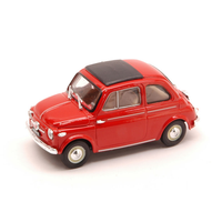 Fiat Nuova 500 Tetto Apribile Chiusa 1959 Rosso Corallo 1:43 Brumm Auto Stradali