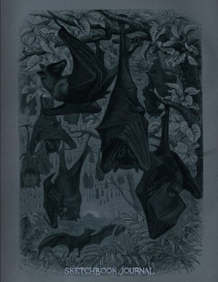Bat Journal Sketchbook, Bat Sketchbook Journal, goth dark gothic creepy scary ha