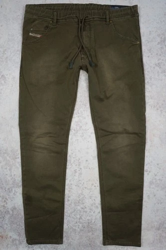 DIESEL KROOLEY-NE 0670M 670M KROOLEY KHAKI SWEAT PANTS JOGG JEANS W34 L31 34/31