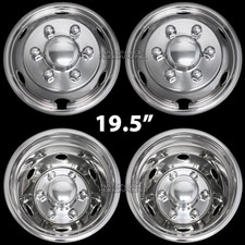 4 Isuzu Npr Nrr Nqr 19.5 Bolt On 6 Lug Dual Wheel Simulators Dually Rim Covers