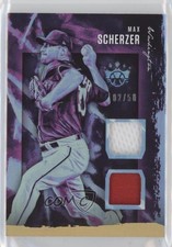 2020 Panini Diamond Kings DK Materials Holo Gold 2/50 Max Scherzer #DKM-MX 8f4