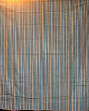 House Home Striped Upholstery Fabric remnant 54" x 56" blue green