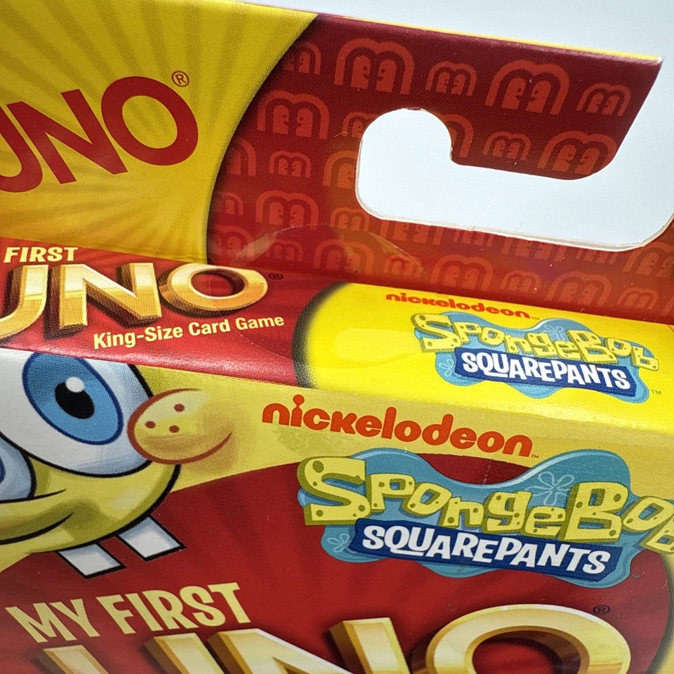 SEALED My First UNO Spongebob Squarepants King Size Card Game Preschool Mattel - Image 3 of 4