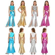 Girls Outfits Latin Costume Jazz Set Themed Birthday Dancewear Holiday Street