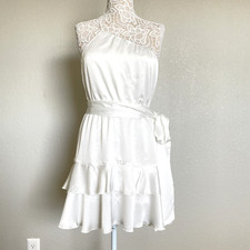 Show Me Your Mumu Womens Superstar Satin Mini Dress Bridal Shower Homecoming  L