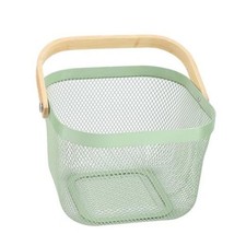 AJIODA Metal Mesh Steel Basket - Storage Organizer - Multi Mint Green