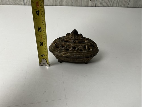 Original Vantine's Gusseisen Asiatischer Drache Räuchergefäß mit Deckel - ALTERUNG - Bild 9 von 10