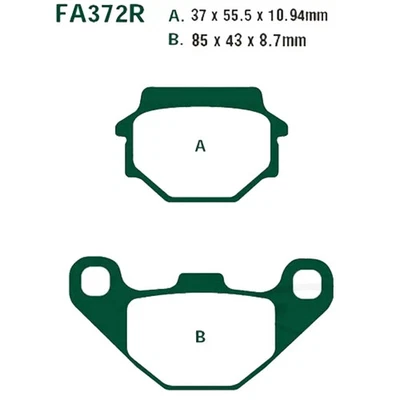 Plaquettes de frein EBCFA372R EBC Brakes - Photo 1/4
