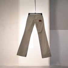 DOLCE & GABANNA WOMEN'S Y2K LOW RISE BOOTCUT TAN  CREAM COLOR  DENIM PANT NWOT